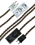Mocha Linen - Lola's Leads EU Fabric Extension Cable