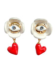 Eye of Protection Earrings – Handmade with 24K Gold & Swarovski by SCULP at www.brixbailey.com