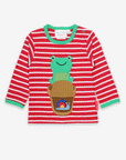 Premium Striped Organic Cotton Baby Frog Long Sleeve Shirt with Snap Buttons, GOTS Certified, Soft & Eco-Friendly by Toby Tiger at brixbailey.com