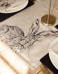 Hare Linen Table Runner