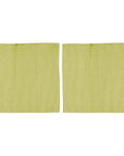 Green Stripe Linen Napkins - Set of 2