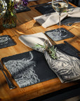 Highland Cow Linen Napkins - Set of 2