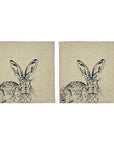 Hare Linen Napkins - Set of 2