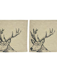Stag Linen Napkins - Set of 2