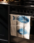 Fish Repeat Linen Tea Towel