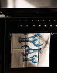 Lobster Repeat Linen Tea Towel