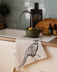 Pheasant Side Profile Linen Tea Towel