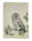Tawny Owl Linen Tea Towel