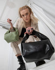 Soft Leather Luna Baguette Handbag