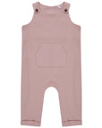 Custom Appliqué Embroidery Organic Cotton Dungarees with Floral Details and Horn-Button Fastening by Flossie & George at brixbailey.com