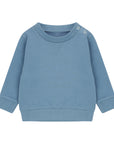 Premium Daddy's Girl Embroidered Jumper for Father's Day, Sustainable Cotton-Polyester Blend, SEDEX Certified, Blue Stone Navy Pink Grey by Flossie & George at brixbailey.com