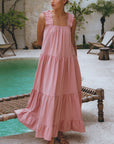 La Palma Linen Maxi Dress-5