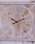 Large Square Wooden Clock 60cm 2 Colours