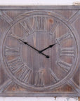 Large Square Wooden Clock 60cm 2 Colours