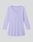 3/4 Sleeve Scoop Neck Cotton Modal T-Shirt