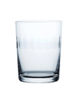 A Set of Four Crystal Large Tumblers with Lens Design