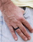 Ceramic Ring for Men in Black Finish