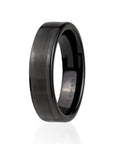 Black Ceramic Ring for Men