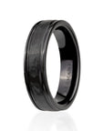 Glossy Black Ring for Men