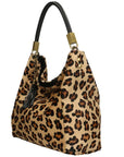 Leopard Print Calf Hair Tassel Bag – Chic & Versatile by Sostter at brixbailey.com