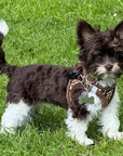 Tiny Trails Step In Luxury Leopard Fur Lined Puppy and Small Dog Harness