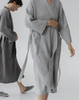 Honeycomb Waffle Linen Bathrobe
