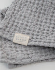 Honeycomb Waffle Towel in Dark Grey and Light Grey