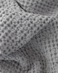 Honeycomb Waffle Towel - Dark Grey and Light Grey
