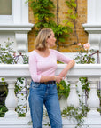 3/4 Sleeve Scoop Neck Cotton Modal T-Shirt