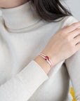 Coral Soho Cord Bracelet