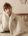 Lin Francais cot size duvet cover in greige, premium handcrafted linen bedding set with matching pillowcase, timeless nursery decor by Ella James at brixbailey.com