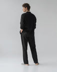 Black Linen Loungewear Set for Relaxed Comfort