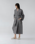 Honeycomb Waffle Linen Bathrobe