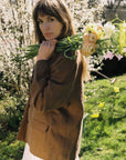 Maeve Linen Wool Blazer - Cinnamon