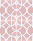 Luxury Moroccan cement tiles, premium pink-white Lotus floor and wall tiles, handcrafted exotic contemporary design by Maria Starling Design at brixbailey.com