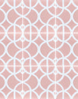 Luxury Moroccan cement floor tiles, handcrafted pink-white LOTUS design, premium contemporary wall and floor tiles, authentic artisan-made by Maria Starling Design at brixbailey.com