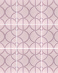 Lotus cement tile, premium pink mauve floor and wall tiles, handcrafted Moroccan design, stylish contemporary bathroom kitchen tiles by Maria Starling Design at brixbailey.com