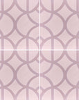 Lotus cement tile, premium pink mauve floor and wall tile, handcrafted Moroccan luxury tiles, stylish contemporary bathroom kitchen tiles by Maria Starling Design at brixbailey.com