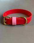 Love Red & Pink Colour Block Collar