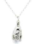 Spring Snowdrop Silver Necklace