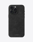 Indulge in Elegance & Protection with Handcrafted Alcantara iPhone Case - Stainless Steel Accents & MagSafe Compatible by Luriax at brixbailey.com