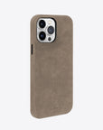 Indulge in Elegance & Defense with Classic iPhone Case - Genuine Italian Alcantara, Stainless Steel Accents & Superior Protection by Luriax at brixbailey.com