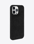 Indulge in Elegance & Defense: Classic iPhone Case with Genuine Italian Alcantara & Stainless Steel Accents - Slim, Protective & MagSafe Compatible by Luriax at brixbailey.com