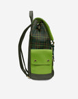 Luxury Vegan Backpack TARTAN GREEN EDGE – BYMANYC ® New York-3