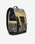 Luxury Vegan Backpack ZEBRA GOLD EDGE – BYMANYC ® New York-1