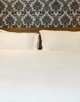 Luxury white organic cotton percale duvet cover, premium 360 thread count, ultra-soft and breathable, stylish king or double size by Karpāsa London at brixbailey.com