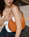 Handmade Genuine Leather Tote Bag - 14cm Tall, 27cm Length, Adjustable Handle - Eco-Friendly & Durable by Sook Stainable at brixbailey.com