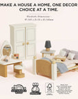Wooden Dolls House Bedroom Set