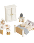 Wooden Dolls House Bedroom Set