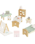 Wooden Dolls House Child's Bedroom Furniture